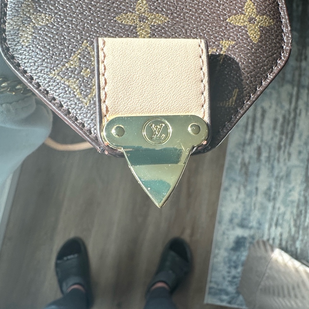Brown and Gold Monogram Crossbody Bag - Picture 4 of 6